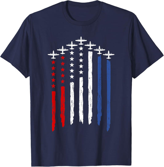 C-130 Hercules American USA Military Airplane T-Shirt - T-Shirt | Navy