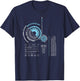 Marvel Avengers Iron Man Armor ARC Reactor Data Readout T-Shirt - T-Shirt | Navy