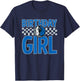 NBA Dallas Mavericks Birthday Girl Checkered Logo T-Shirt - T-Shirt | Navy