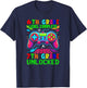 6th Grade Level Complete 7th Grade Unlocked Gamer Students T-Shirt - T-Shirt | Navy