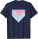 Funny Home Plate Drip - Ice Cream Softball & Baseball Men Women Girls Kids T-Shirt - T-Shirt | Navy