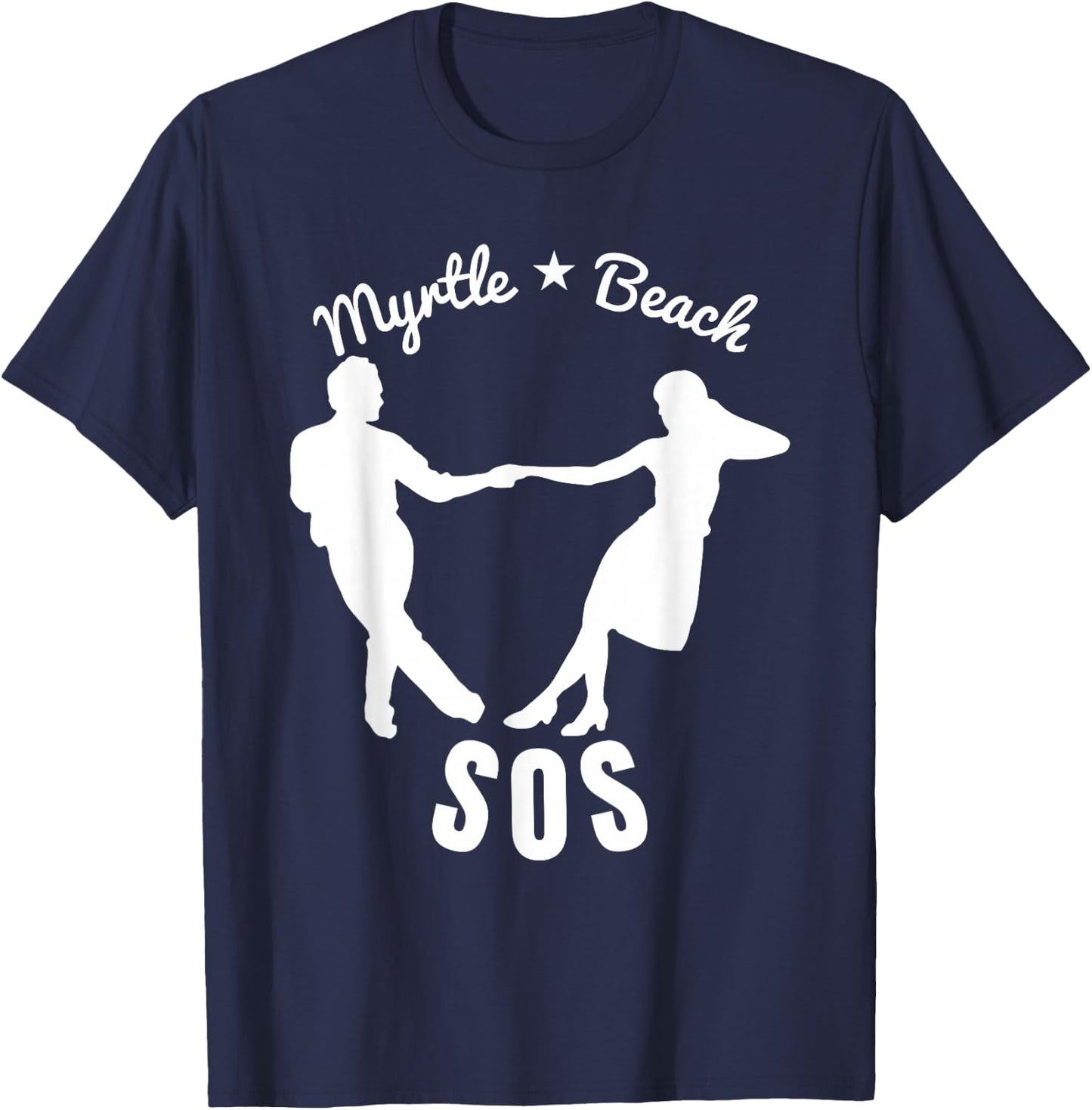Shag Dance Dream: Retro-Inspired Design for Swing Enthusiast T-Shirt - T-Shirt | Navy