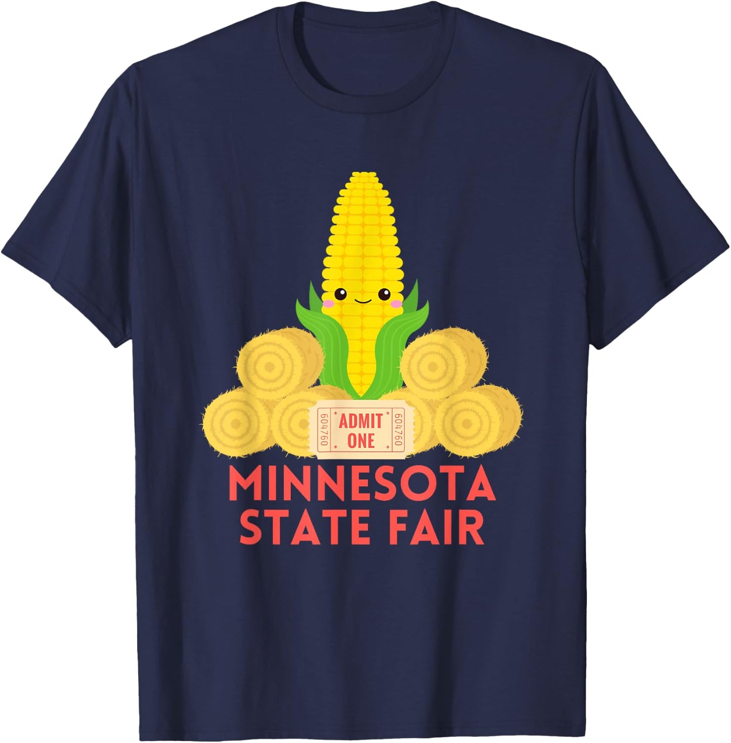 Funny Minnesota State Fair Corn on the Cob T-Shirt - T-Shirt | Navy