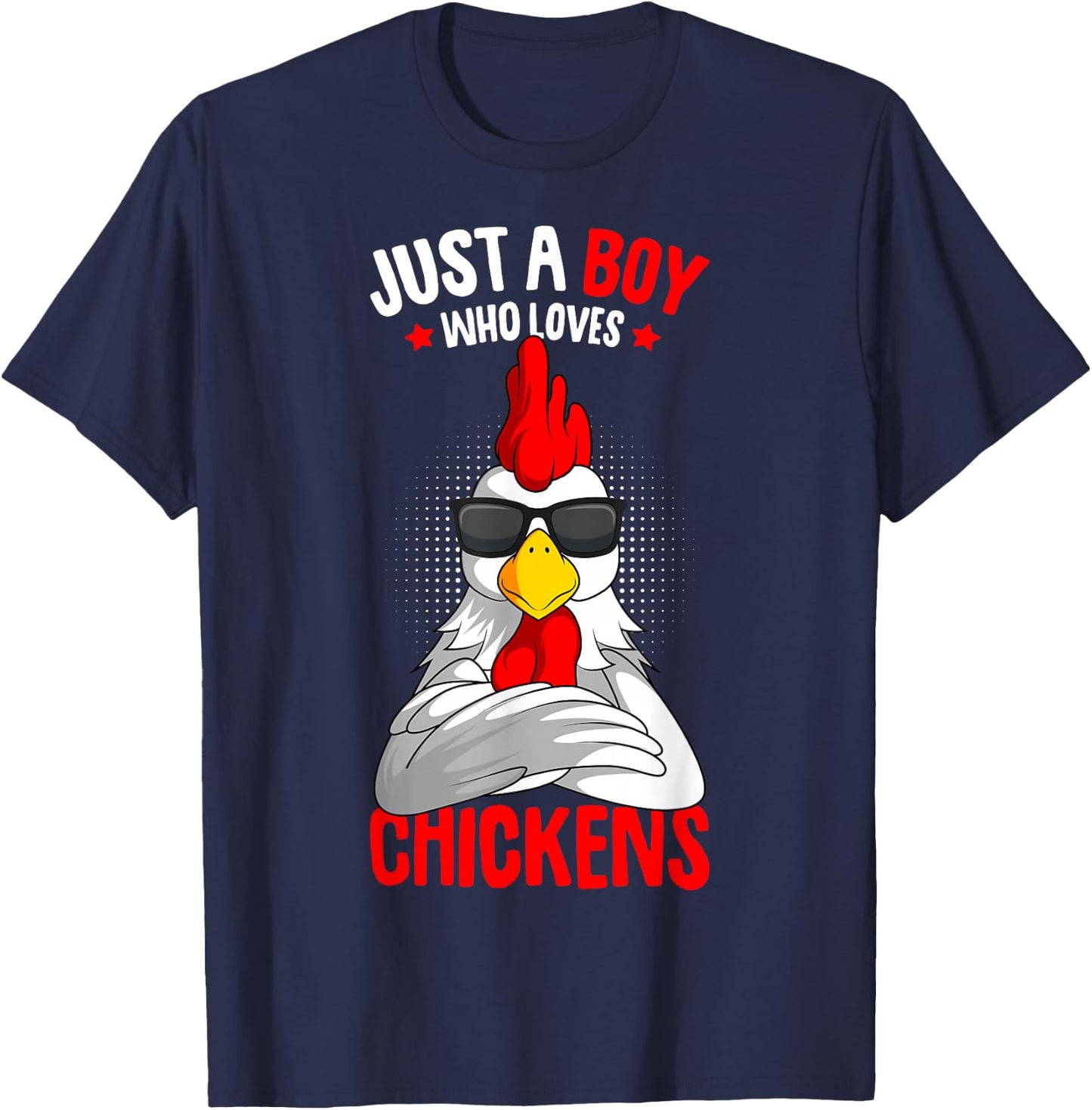 Just a Boy who loves Chickens T-Shirt - T-Shirt | Navy