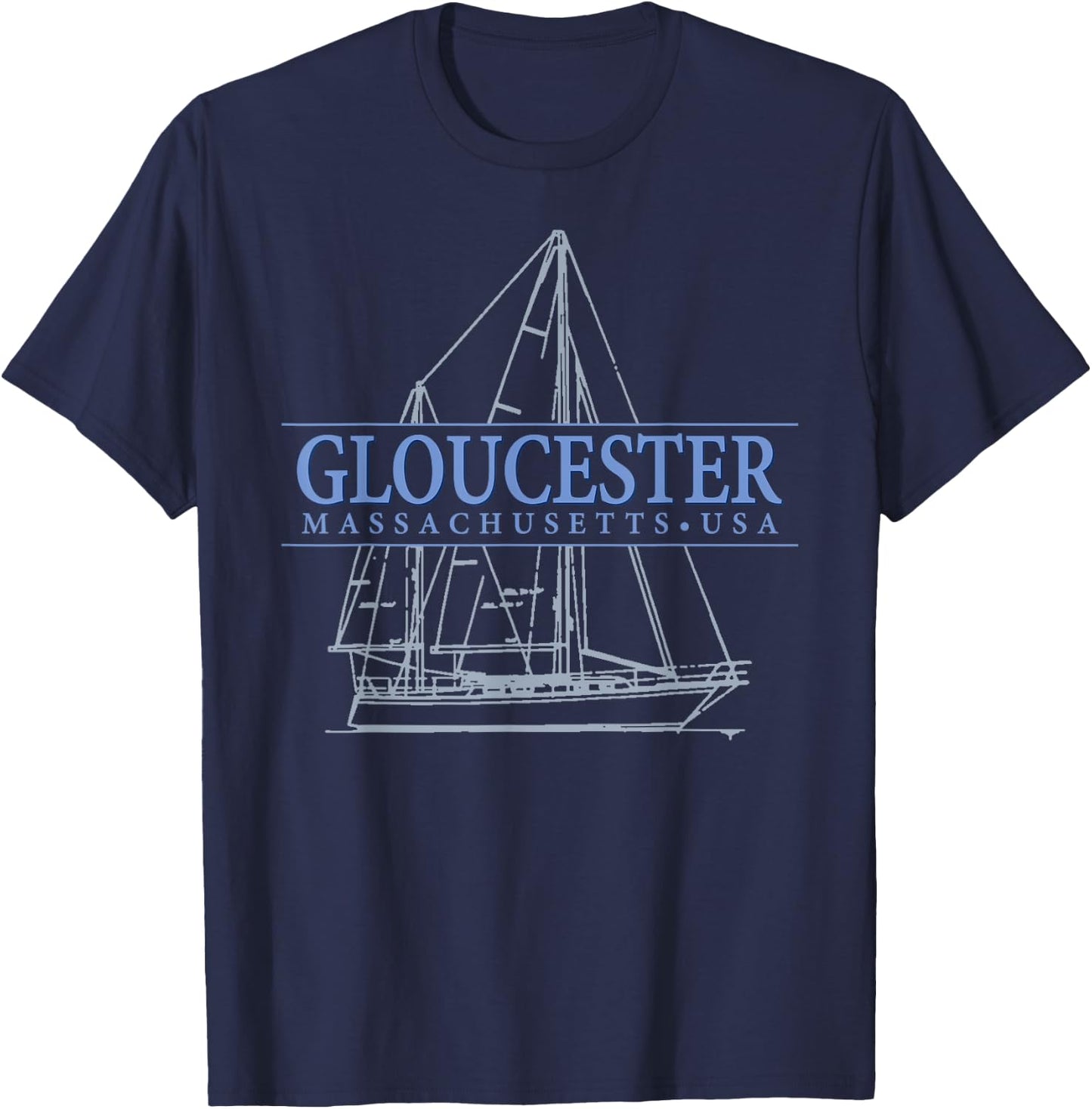 Gloucester Massachusetts sailing T-Shirt - T-Shirt | Navy
