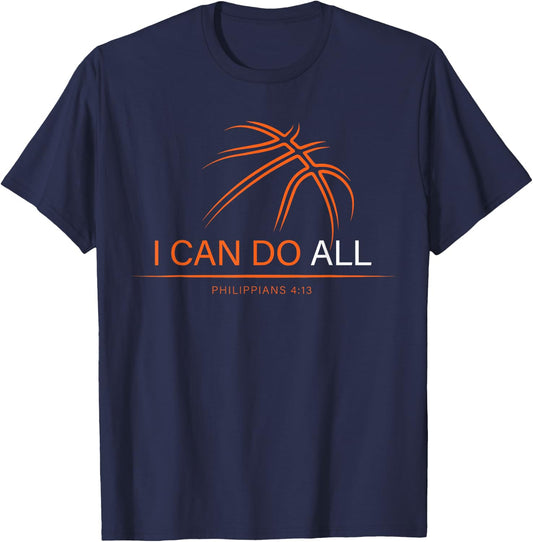 Basketball Shirts Boys Women Men Teen Girls Gifts Christian T-Shirt - T-Shirt | Navy