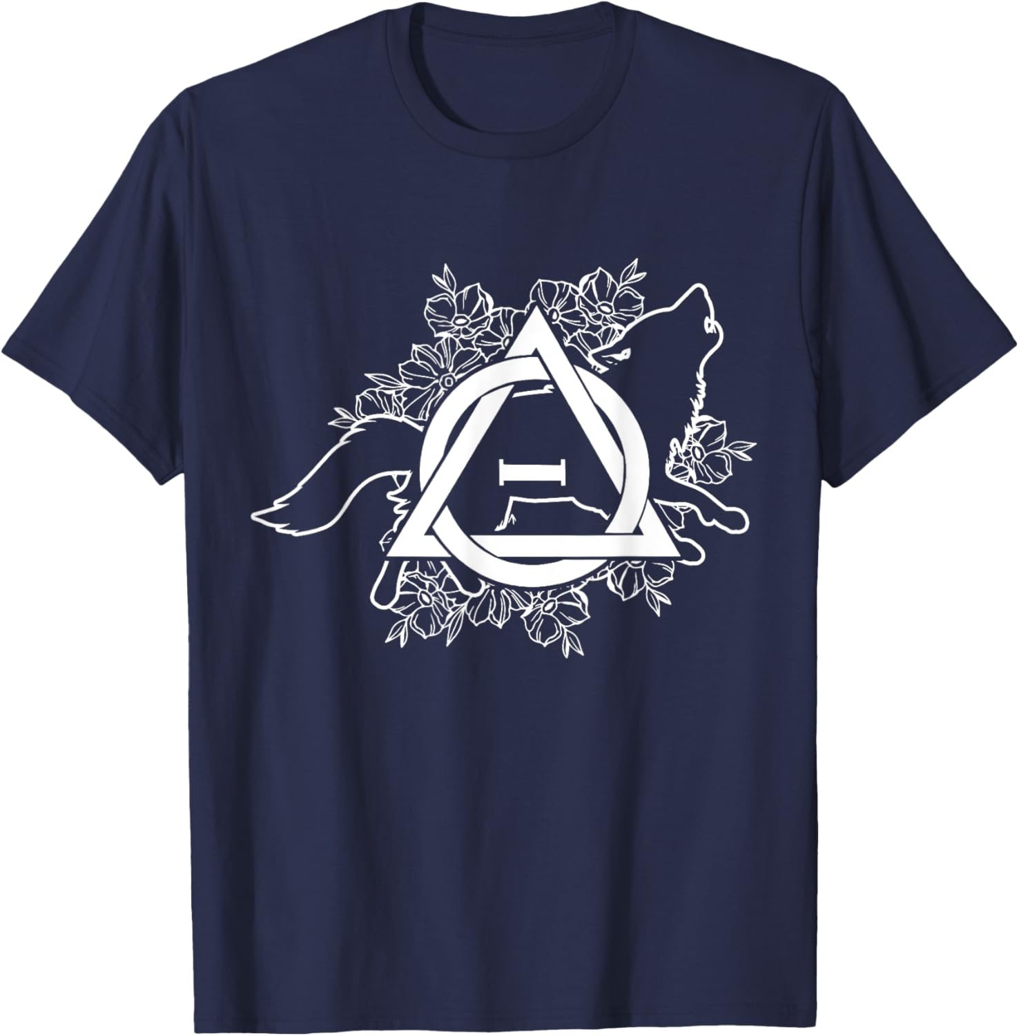 Therian Theta Delta Wolf Hound Fox Dog Furry Otherkin Men Women T-Shirt - T-Shirt | Navy