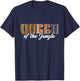 Queen of the Jungle Safari Animal Birthday Matching Women T-Shirt - T-Shirt | Navy