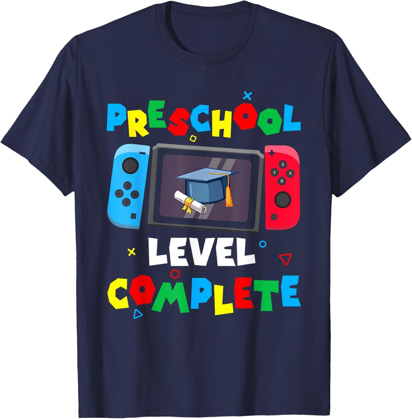 Game Controller Level Preschool Complete Boys Graduation T-Shirt - T-Shirt | Navy