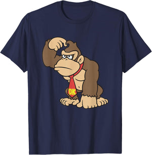 Donkey Kong Ape Thoughts Classic Nintendo Portrait T-Shirt - T-Shirt | Navy