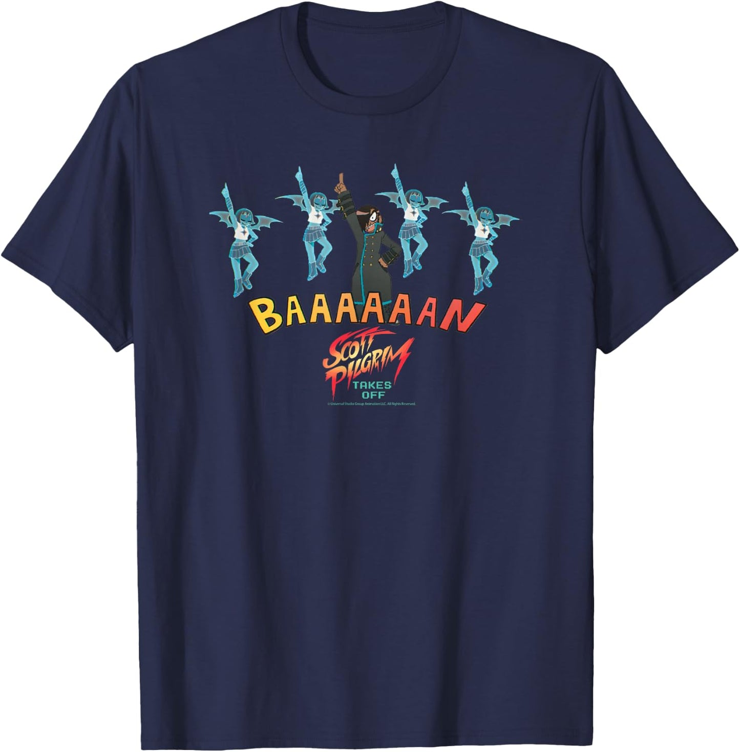 Scott Pilgrim Takes Off Matthew Patel Demon Hipster Chicks T-Shirt - T-Shirt | Navy
