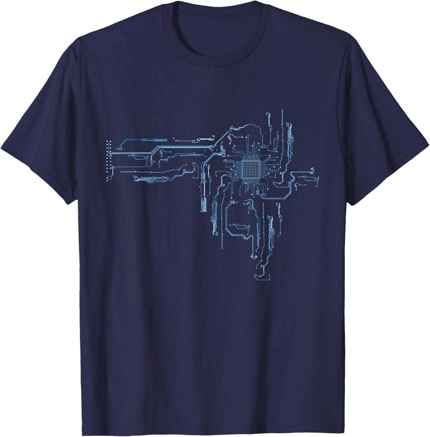 Electrical Engineer Computer CPU Core Circuit Board T-Shirt - T-Shirt | Navy