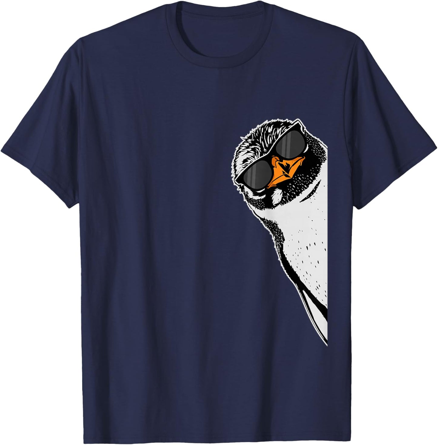 Cool Penguin Lover Boys Kids Sunglases Penguin T-Shirt - T-Shirt | Navy