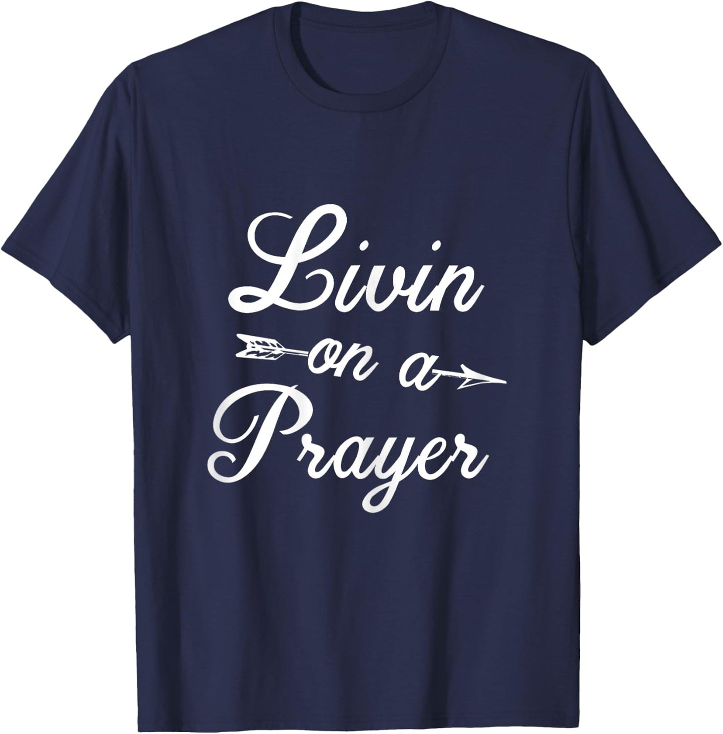 Official Livin On A Prayer T Shirt Women T-Shirt - T-Shirt | Navy