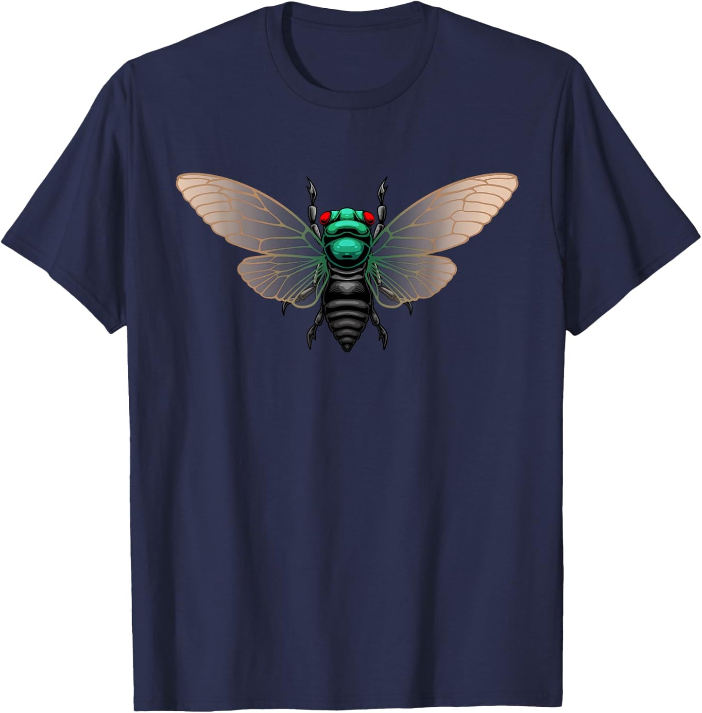 Cicada Art Women Kids Insect Entomologist Cicada T-Shirt - T-Shirt | Navy