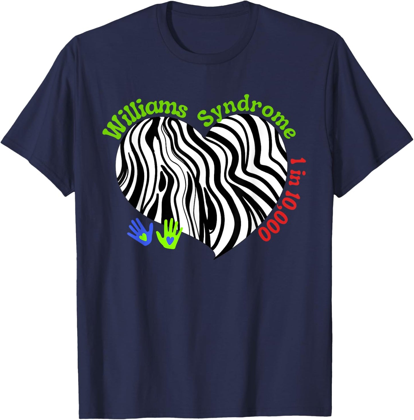 Williams Syndrome Awareness WS Williams Syndrome Warrior T-Shirt - T-Shirt | Navy