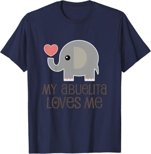 Kids My Abuelita Loves Me Grandchild T-Shirt - T-Shirt | Navy