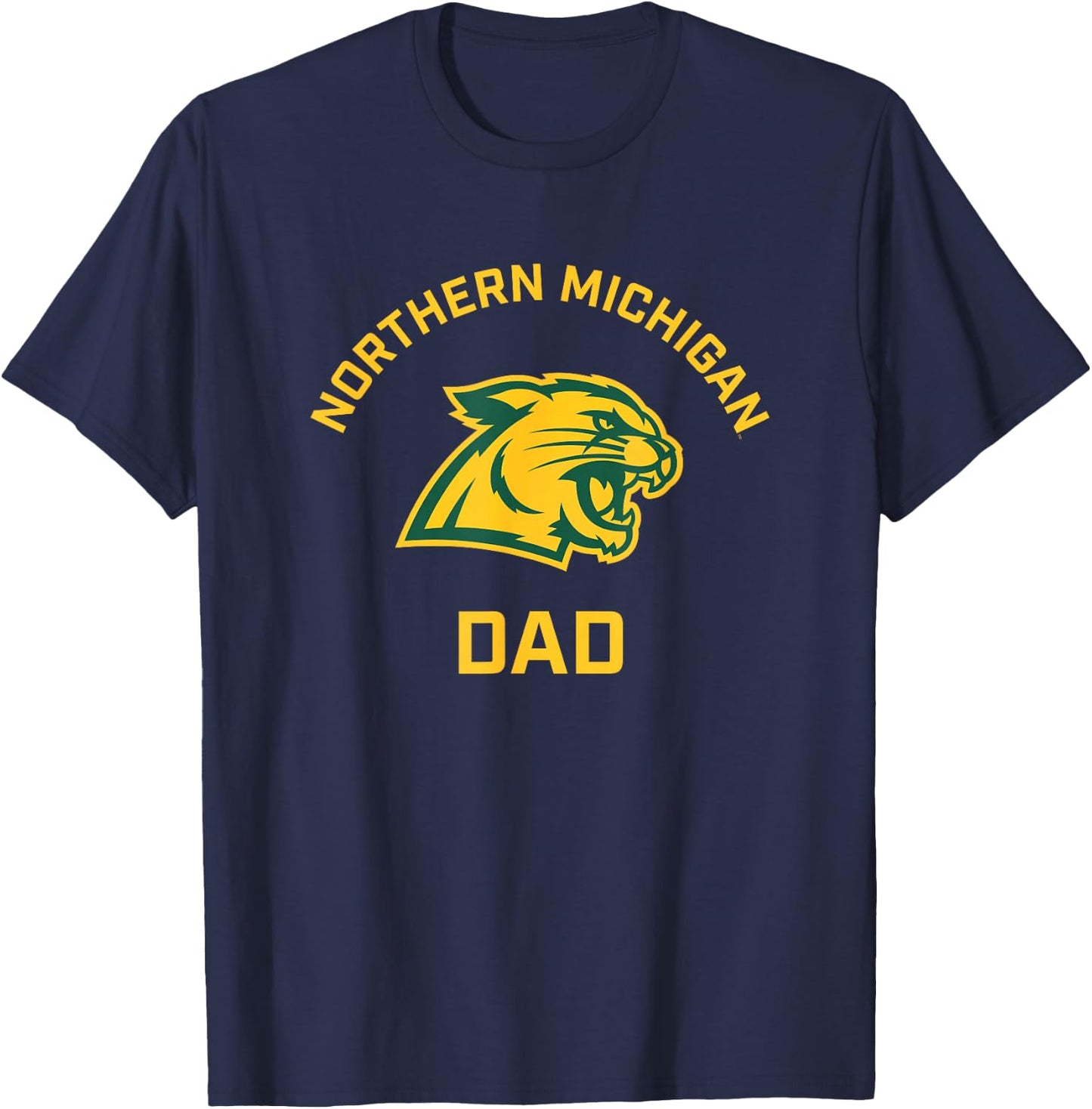 Northern Michigan University NMU Wildcats Arched Dad T-Shirt - T-Shirt | Navy