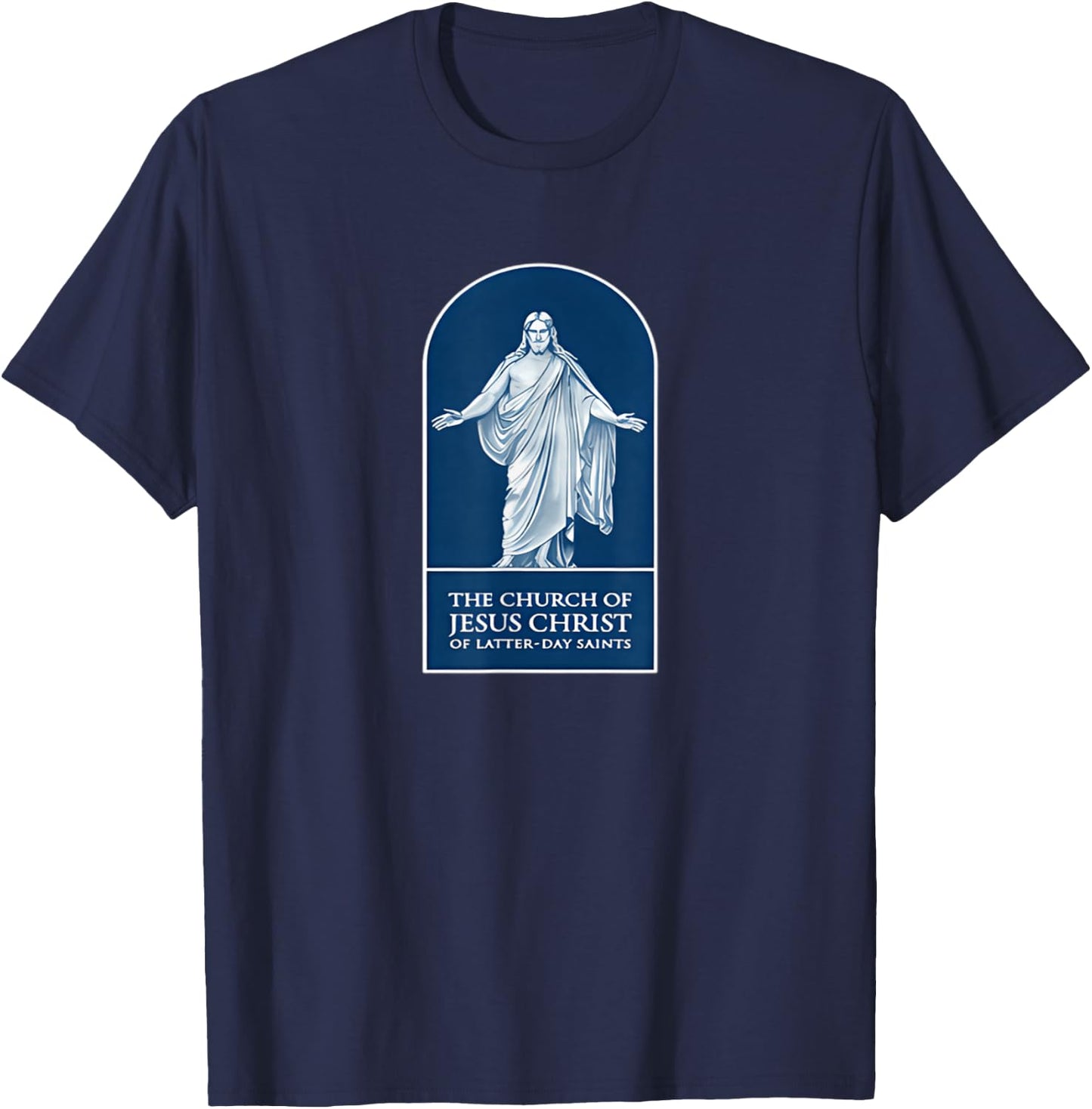 Vintage Lds Mormon Church Of Jesus Christ Faith God T-Shirt - T-Shirt | Navy