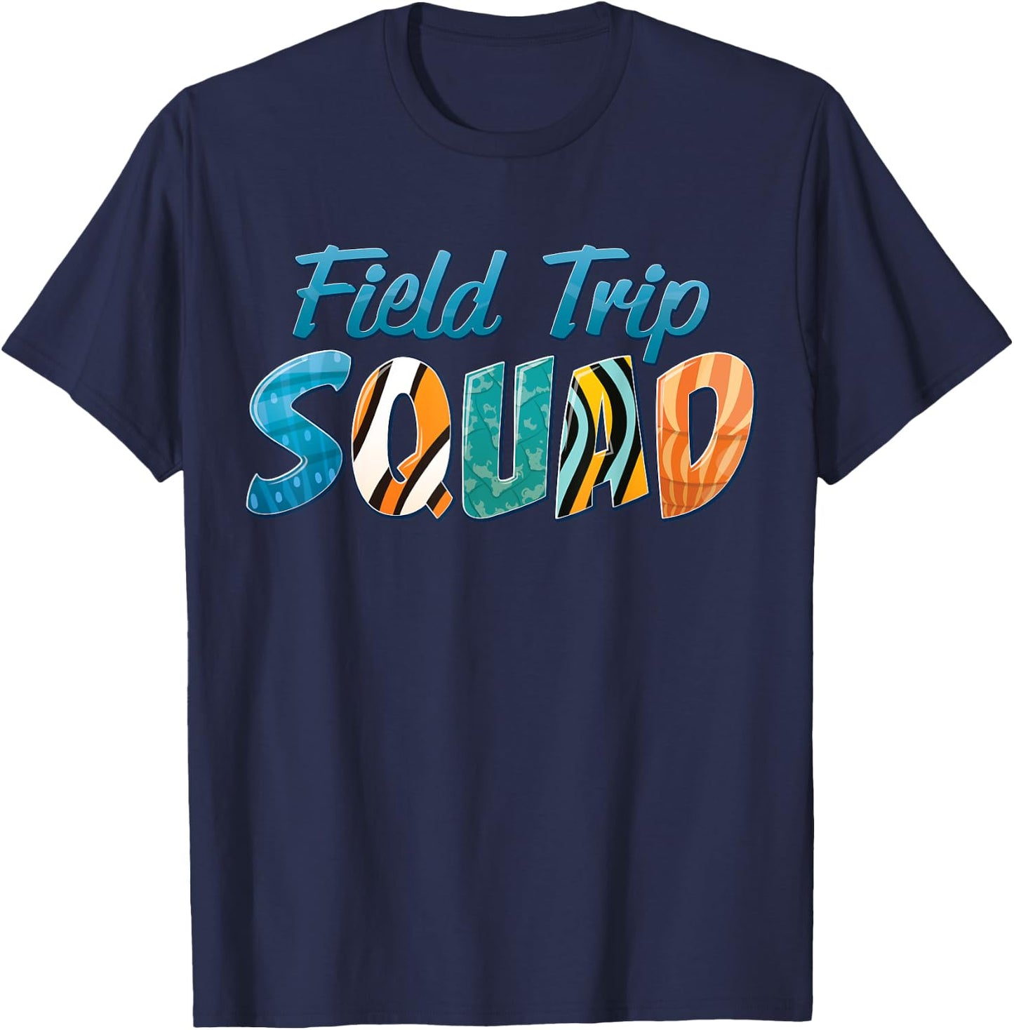 Aquarium Field Trip Squad School Teacher Students Boys Girls T-Shirt - T-Shirt | Navy