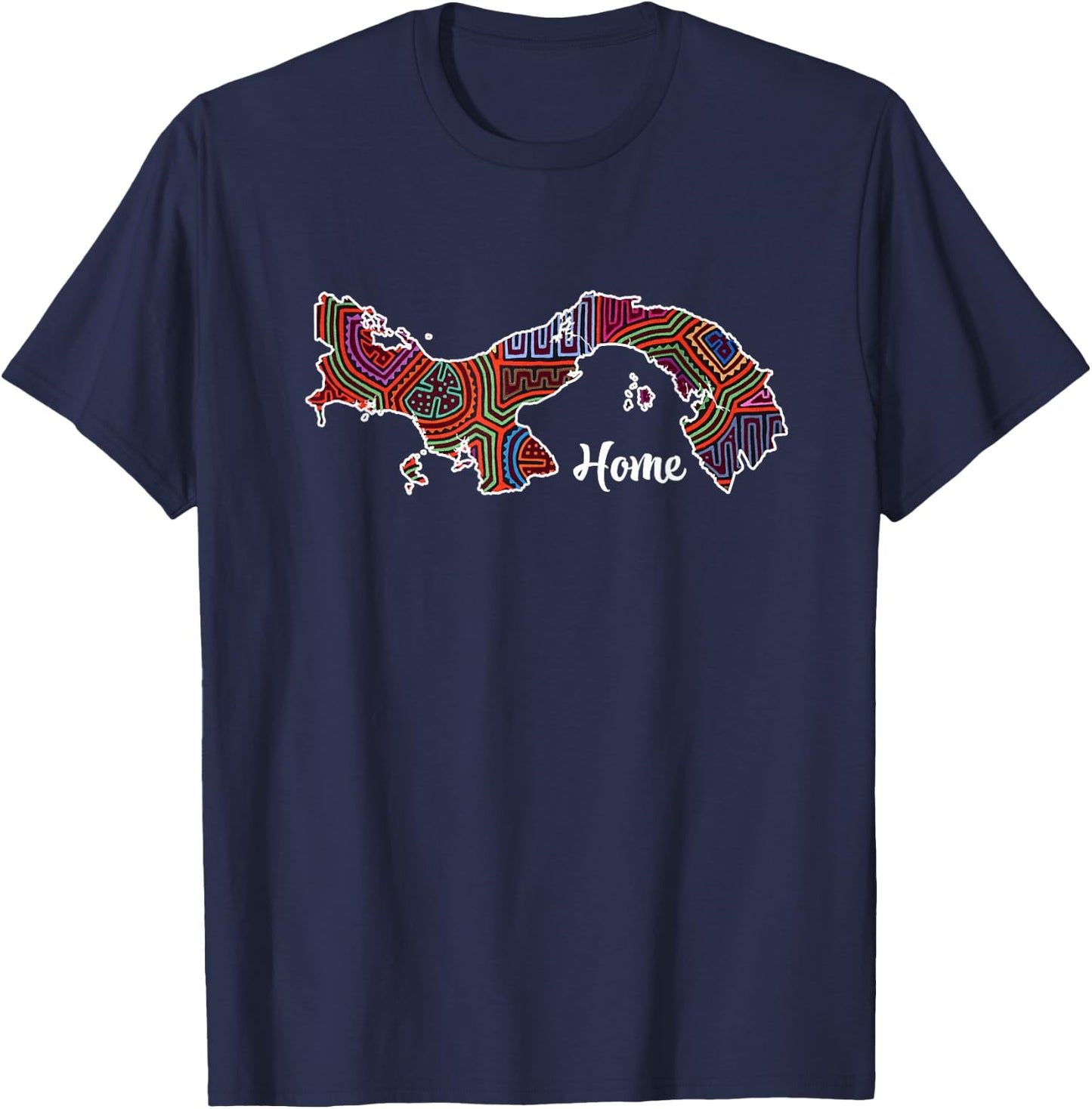 Panama home - Mola Guna art T-Shirt - T-Shirt | Navy