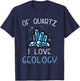 of Quartz I Love Geology - Rock Collector Geologist Geode T-Shirt - T-Shirt | Navy