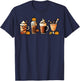 Thanksgiving Coffee Pumpkin Spice Latte Fall Women Men Kids T-Shirt - T-Shirt | Navy