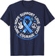 Hydrocephalus Support Blue Ribbon Hydrocephalus Awareness T-Shirt - T-Shirt | Navy
