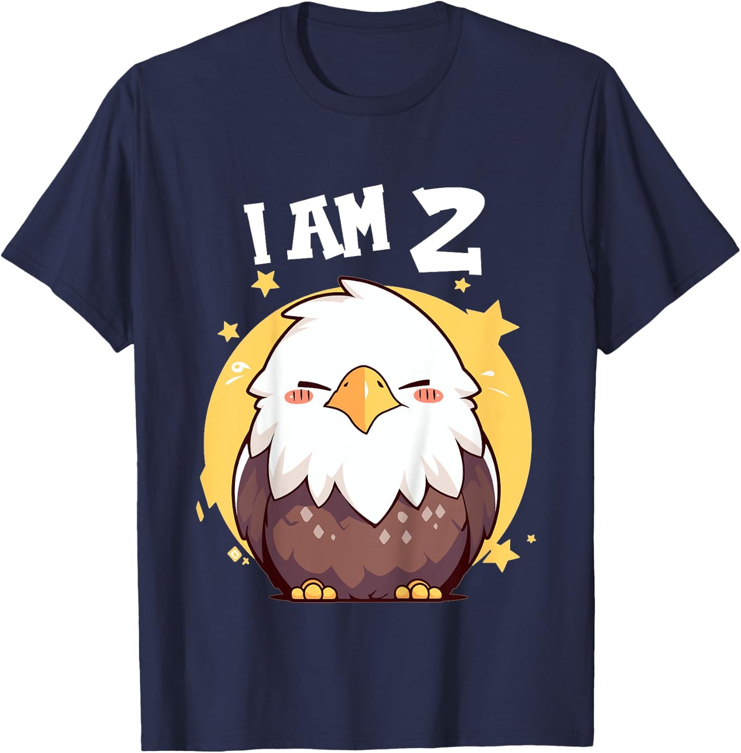 2 Years old 2 birthday Bald Eagles Boy Girl Bald Eagle T-Shirt - T-Shirt | Navy