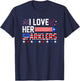 I Love Her Sparklers Funny 4th Of July Fireworks Couples T-Shirt - T-Shirt | Navy