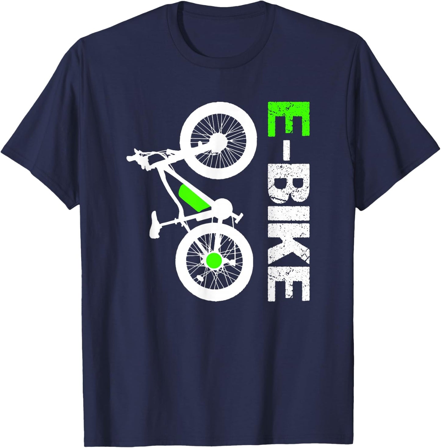 E-Bike - Cool Electric Bicycle Gift T-Shirt - T-Shirt | Navy