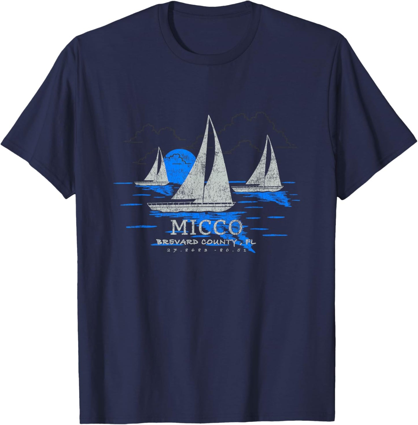 Micco Florida Yachting Souvenir Micco T-Shirt - T-Shirt | Navy