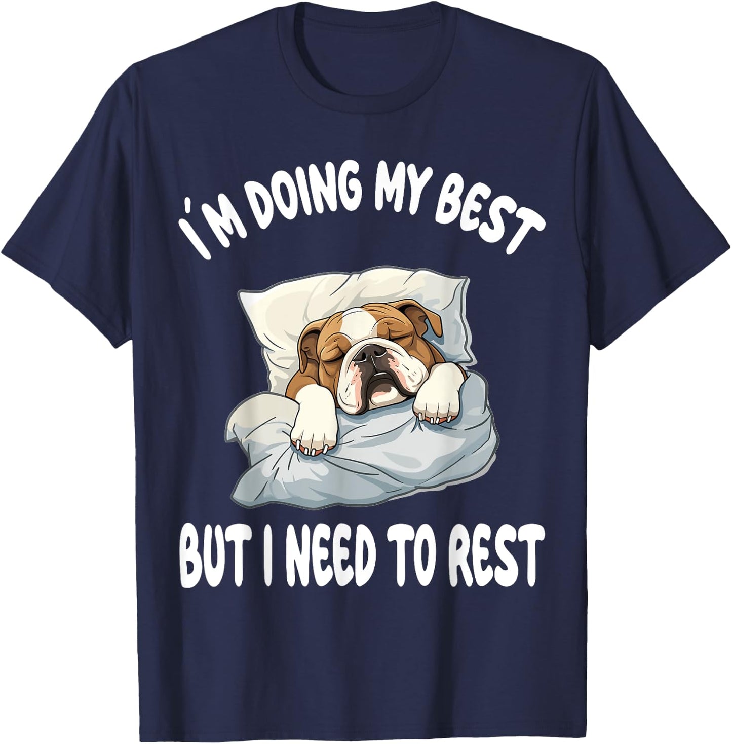 English Bulldog Official Sleepshirt Pajamas Nightgown Women Girls Kids T-Shirt - T-Shirt | Navy