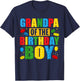 Grandpa Of The Birthday Boy Building Blocks Birthday Party T-Shirt - T-Shirt | Navy