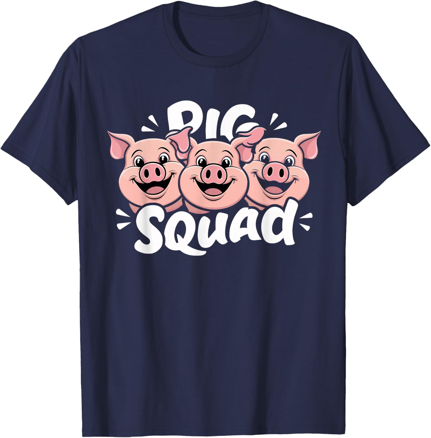 Pig Squad Design for Pig Lover Stuff | Cool Pig T-Shirt - T-Shirt | Navy