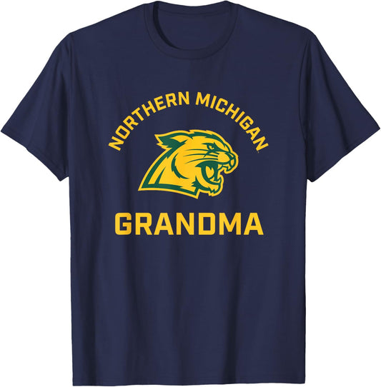 Campus Lab Northern Michigan University NMU Wildcats Arched Grandma T-Shirt - T-Shirt | Navy