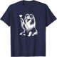 Shetland Sheepdog Sitting Dog Heart Sheltie Graphic Design T-Shirt - T-Shirt | Navy