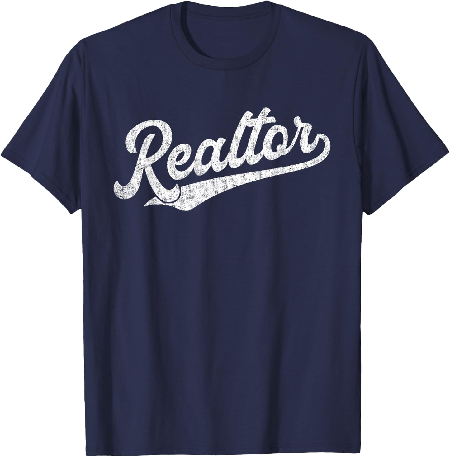 Realtor Real Estate Agent Funny Retro Vintage Gift Men Women T-Shirt - T-Shirt | Navy
