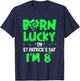 St Patricks Day 8th Birthday Boy Girl 8 Years Old Boys Kids T-Shirt - T-Shirt | Navy