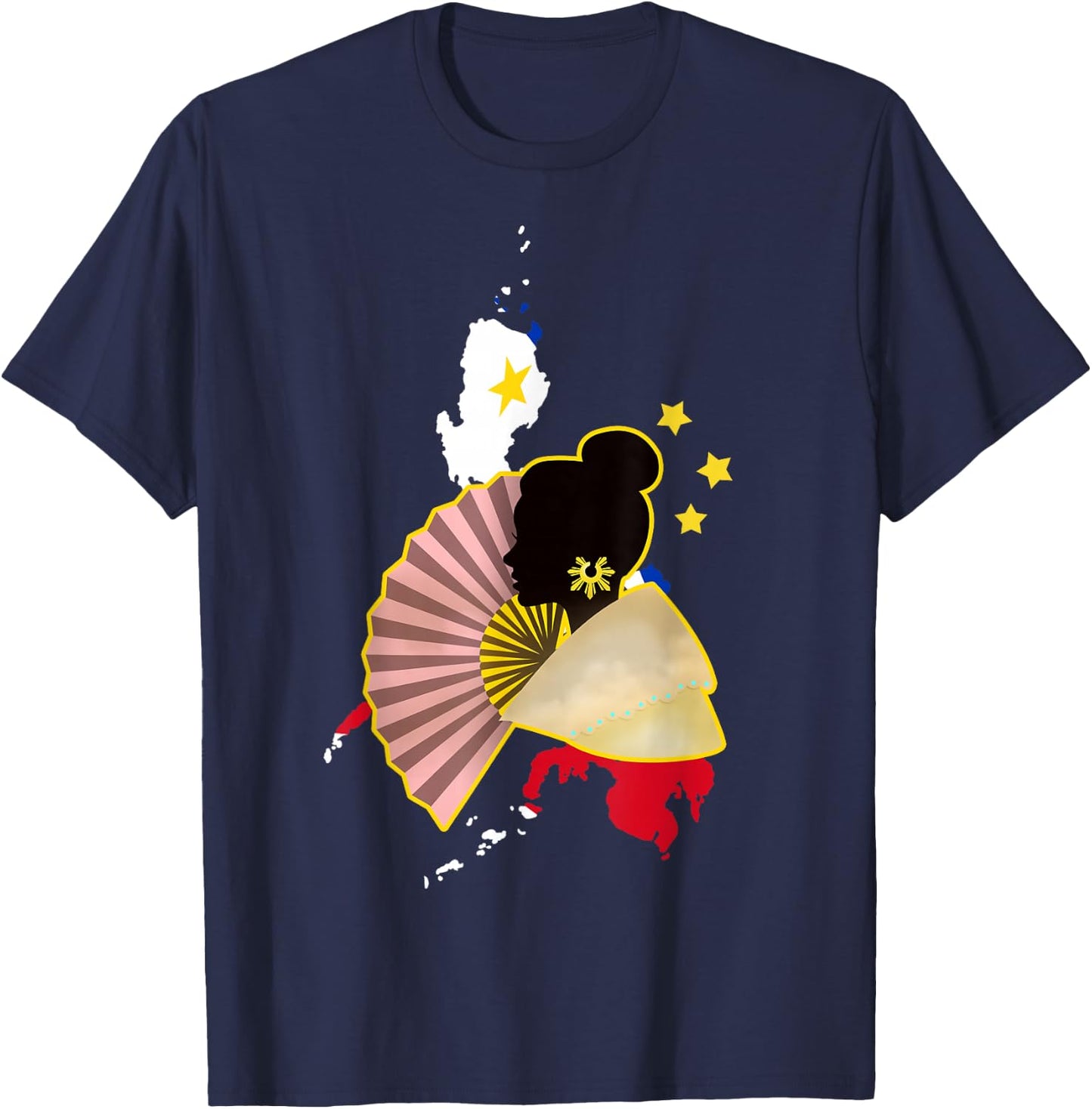 Philippines Pinay Filipina Filipino Flag Day Woman Girl T-Shirt - T-Shirt | Navy