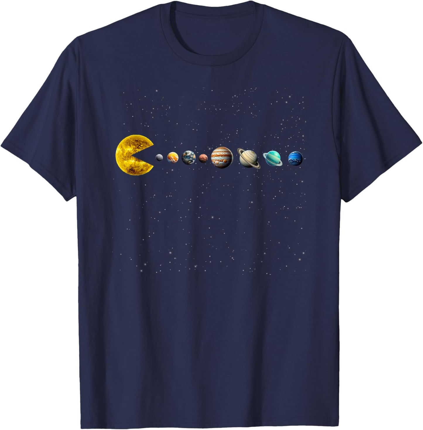 Funny Solar System - Astronauts Space Video Games T-Shirt - T-Shirt | Navy