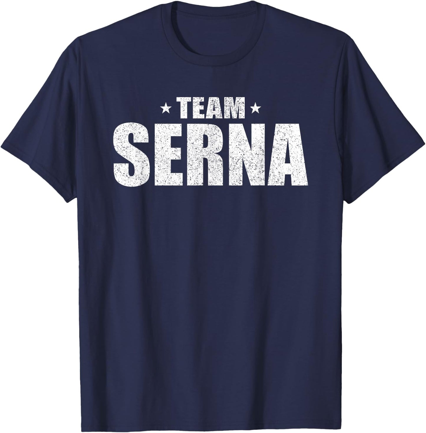 Serna Surname Team Costume Retro Hispanic Spanish Family T-Shirt - T-Shirt | Navy
