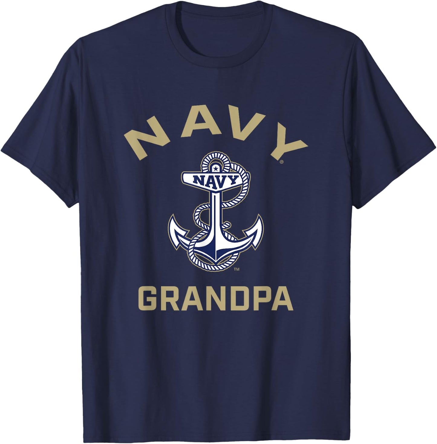 US Naval Academy Navy Midshipmen Arched Grandpa T-Shirt - T-Shirt | Navy