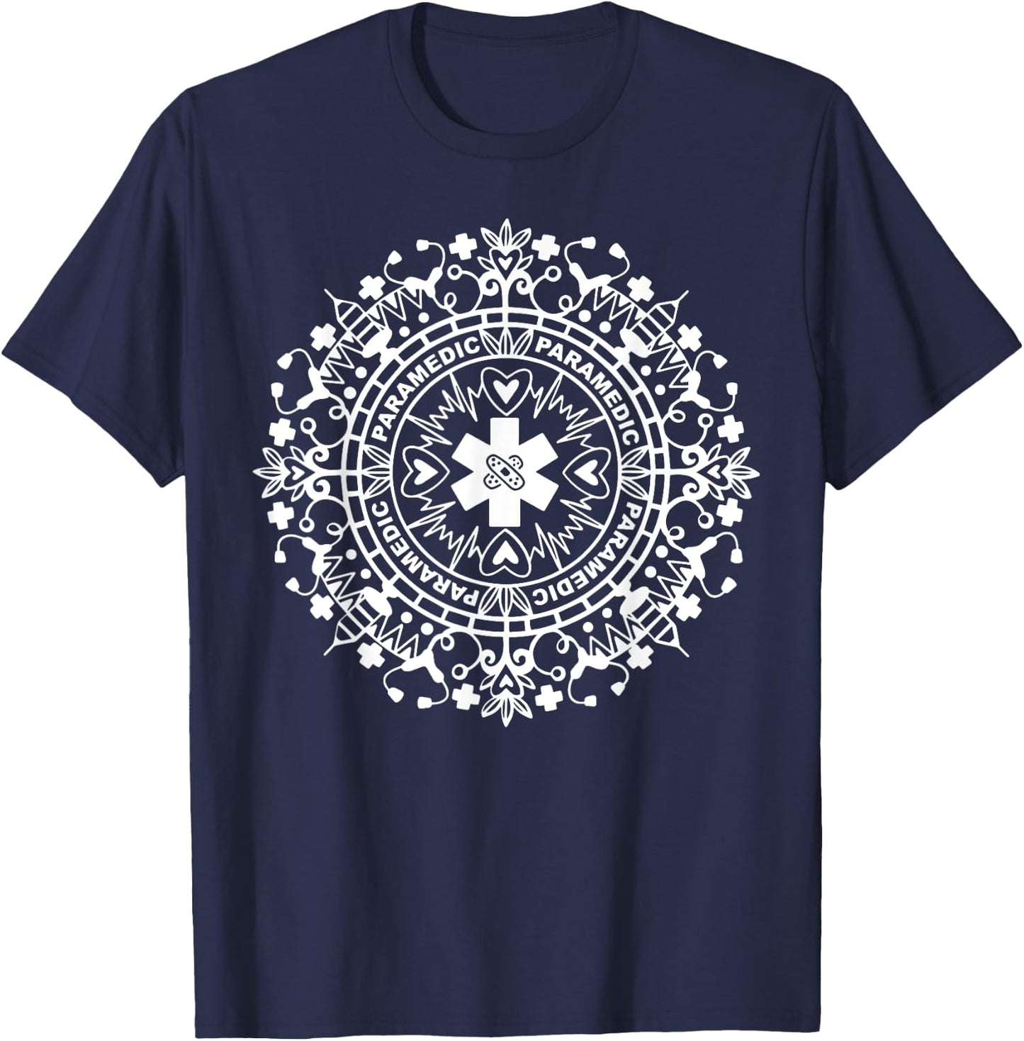Paramedic Mandala Medical Nursing School Paramedic Student T-Shirt - T-Shirt | Navy
