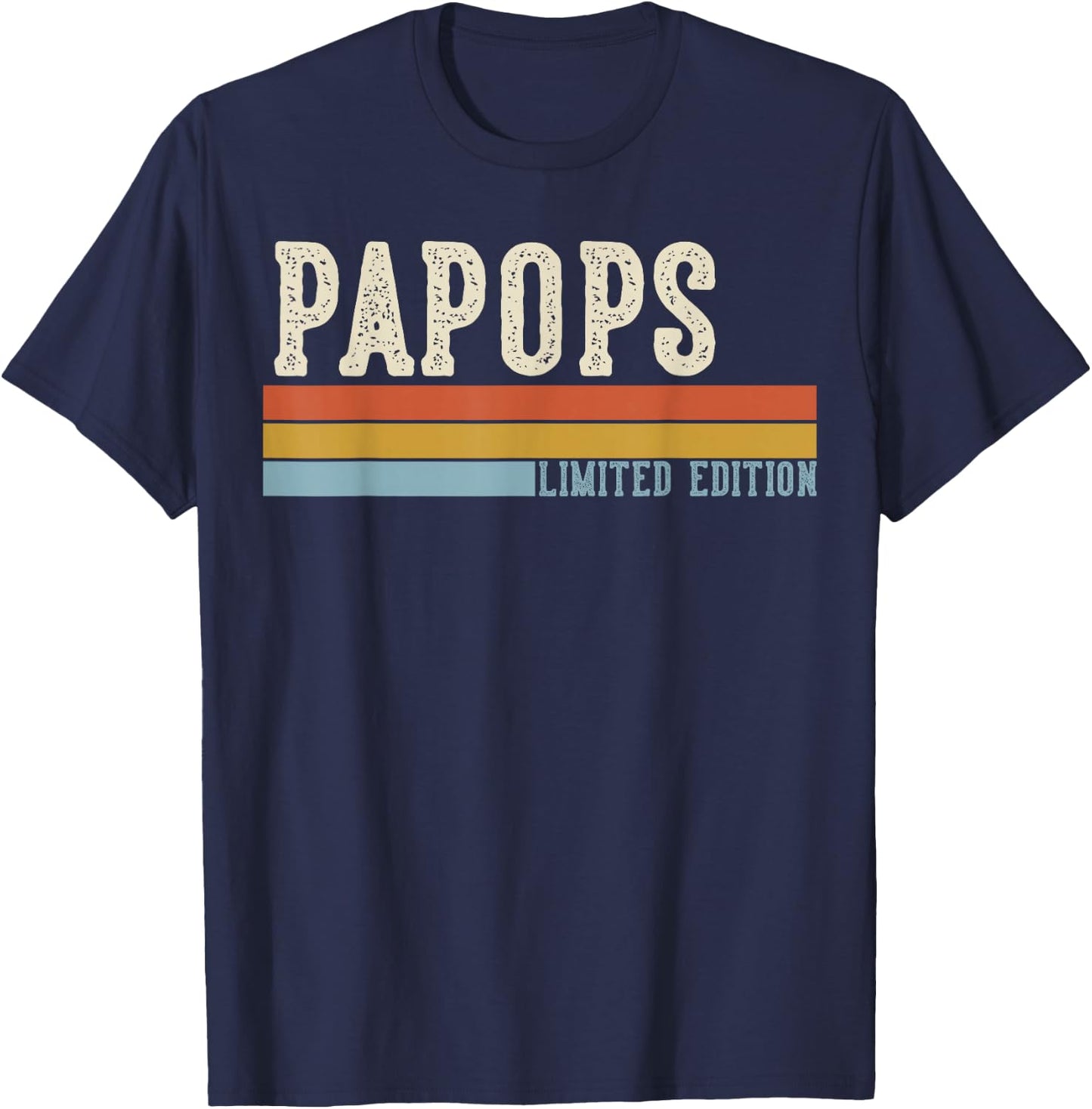 PAPOPS Vintage Grandpa Retro Fathers Day T-Shirt - T-Shirt | Navy