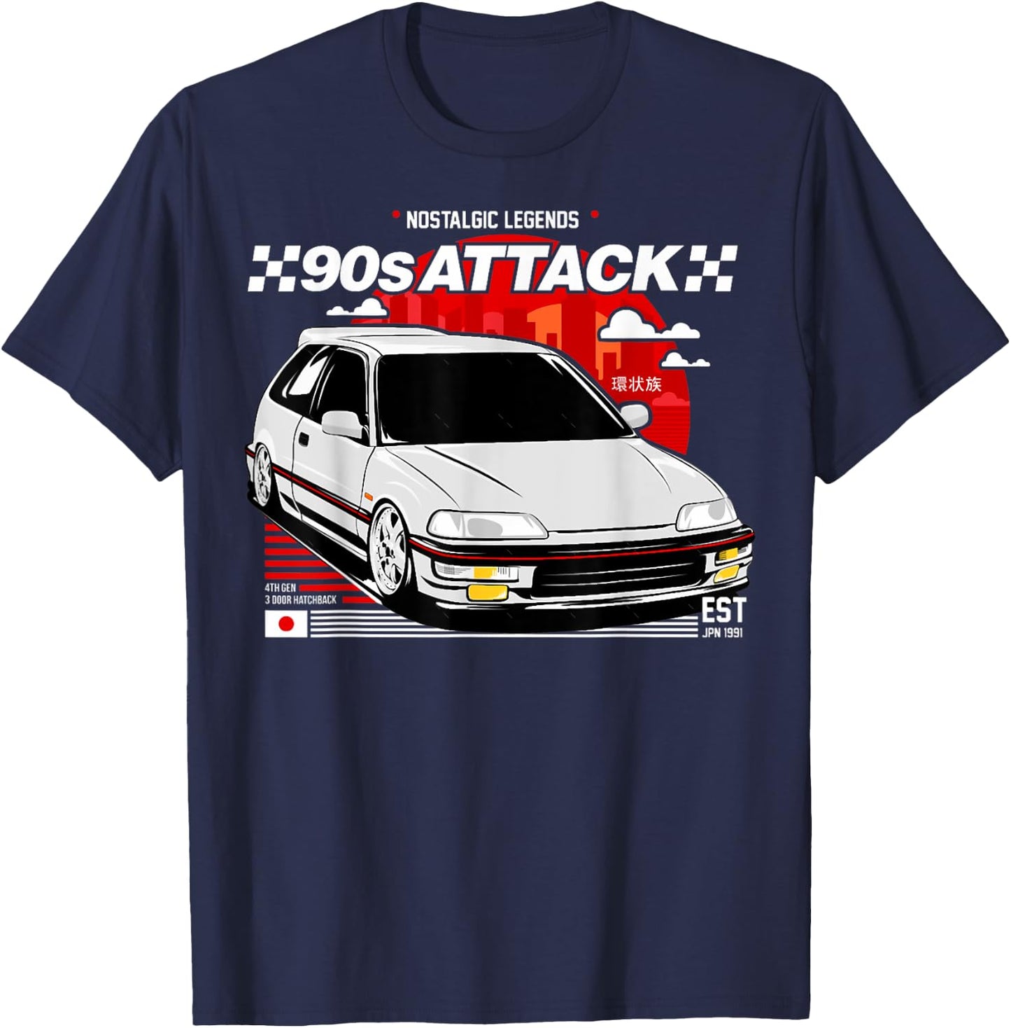 ef civic ef9 sir Japanese car T-Shirt - T-Shirt | Navy