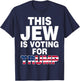Jewish Trump Voter Republican Israel Donald Trump 2024 T-Shirt - T-Shirt | Navy