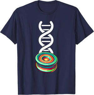 Funny Yo-Yo Toy Trick | Yoyo DNA T-Shirt - T-Shirt | Navy