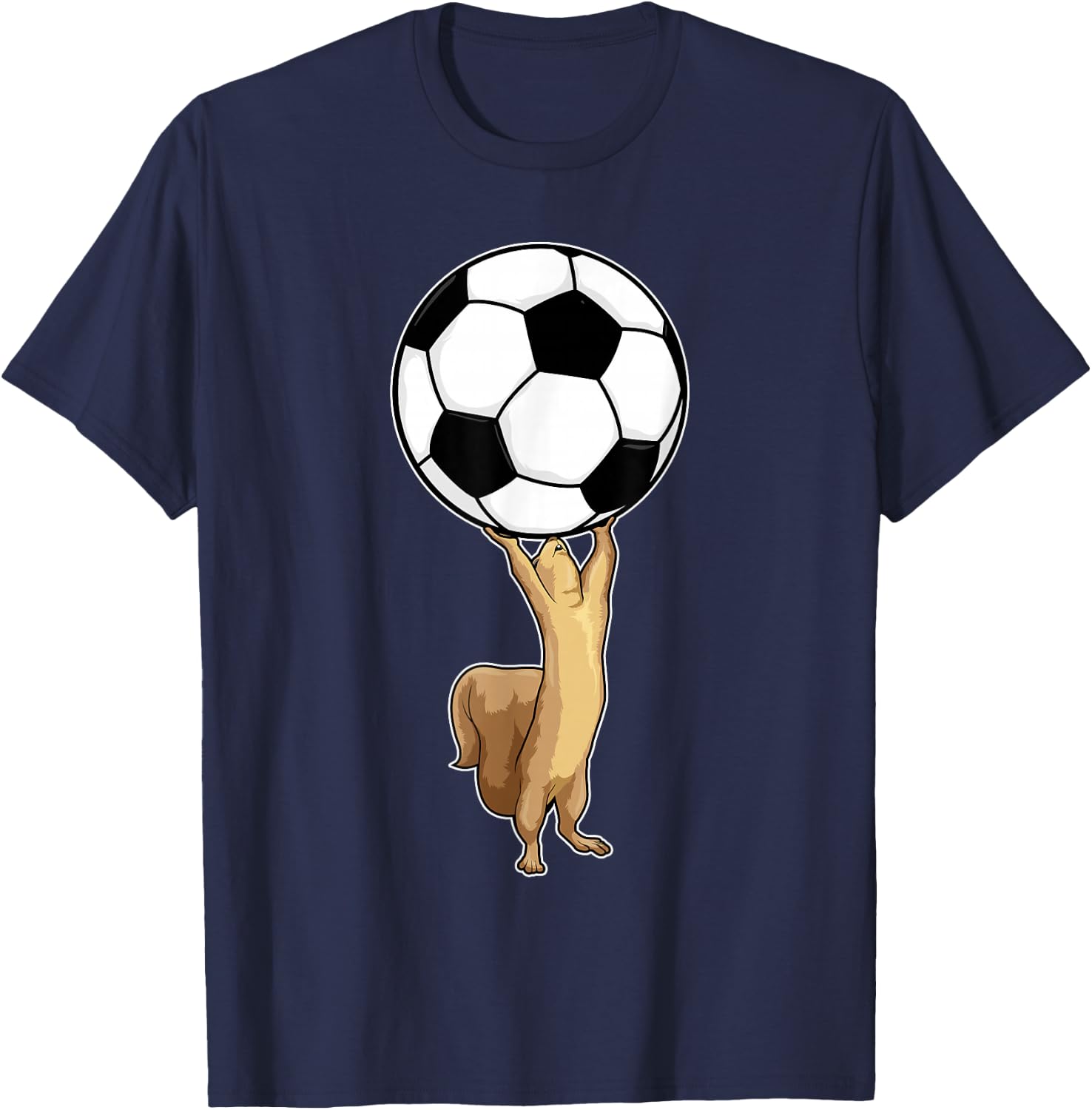 Squirrel Soccer player Soccer Sports T-Shirt - T-Shirt | Navy