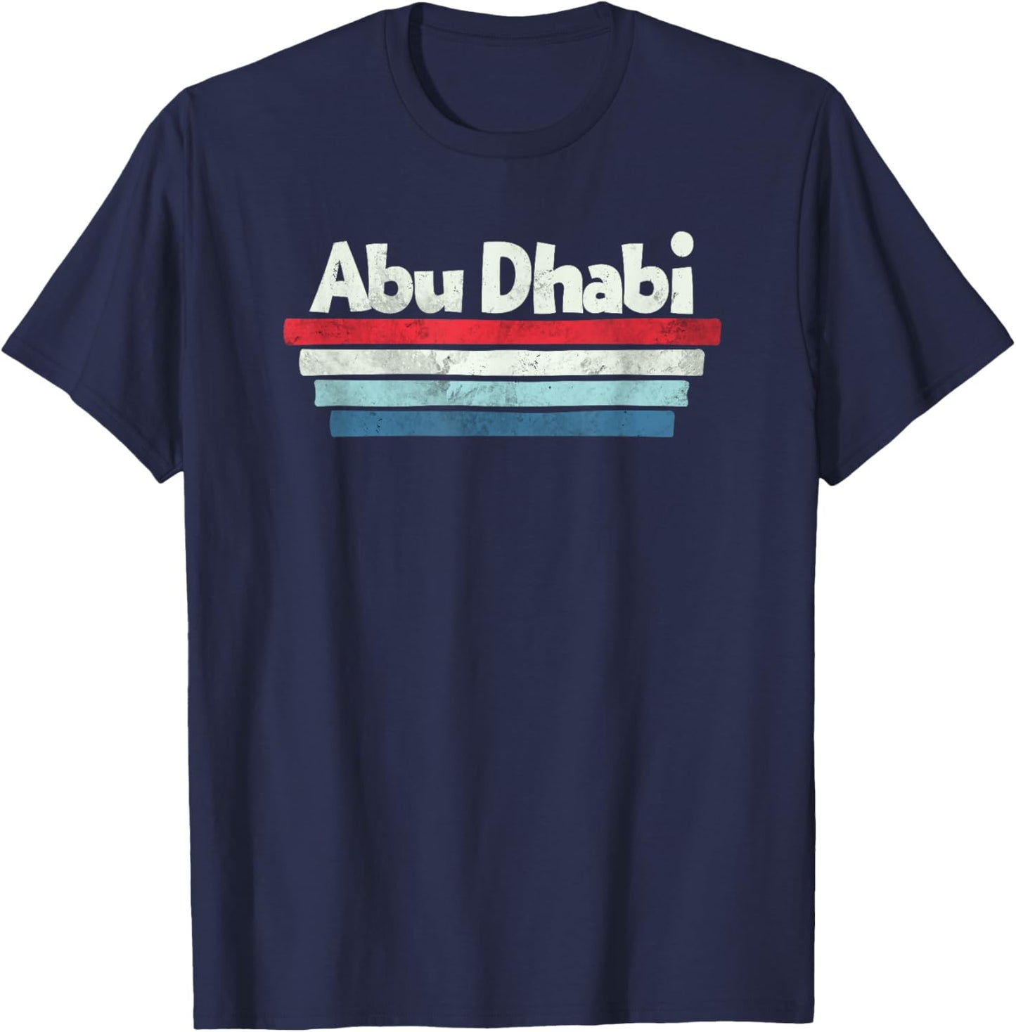 Vintage Retro 70s 80s Abu Dhabi T-Shirt - T-Shirt | Navy
